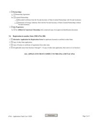 Application for Registration - Nevada Uniform Debt-Management Services Provider - Nrs &amp; Nac Chapters 676a Checklist - Nevada, Page 3