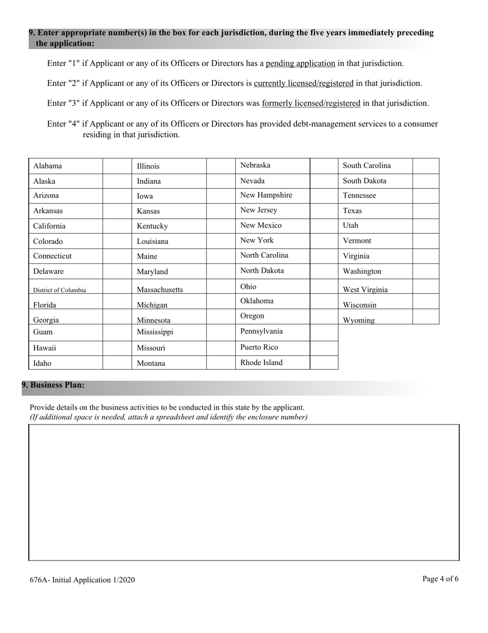 Application for Registration - Nevada Debt-Management Services Provider - Nevada, Page 4