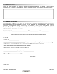 Application for Registration - Nevada Debt-Management Services Provider - Nevada, Page 6