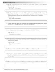 Application Addendum for Privately-Insured Thrift Company Application - Nevada, Page 3