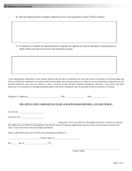 Application Addendum for Privately-Insured Thrift Company Application - Nevada, Page 5
