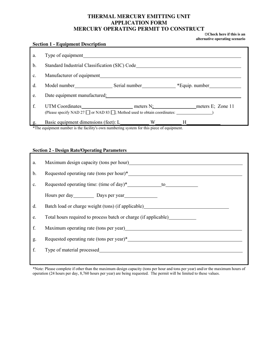 Mercury Operating Permit to Construct Application - Nevada, Page 11