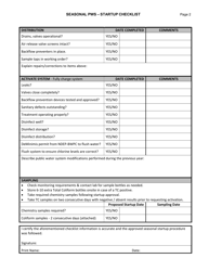 Seasonal Water Systems Start-Up Checklist - Nevada, Page 2