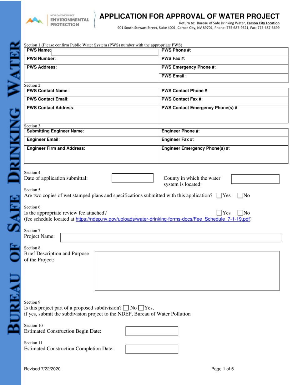 Application for Approval of Water Project - Transient Non-community Public Water System - Nevada, Page 4