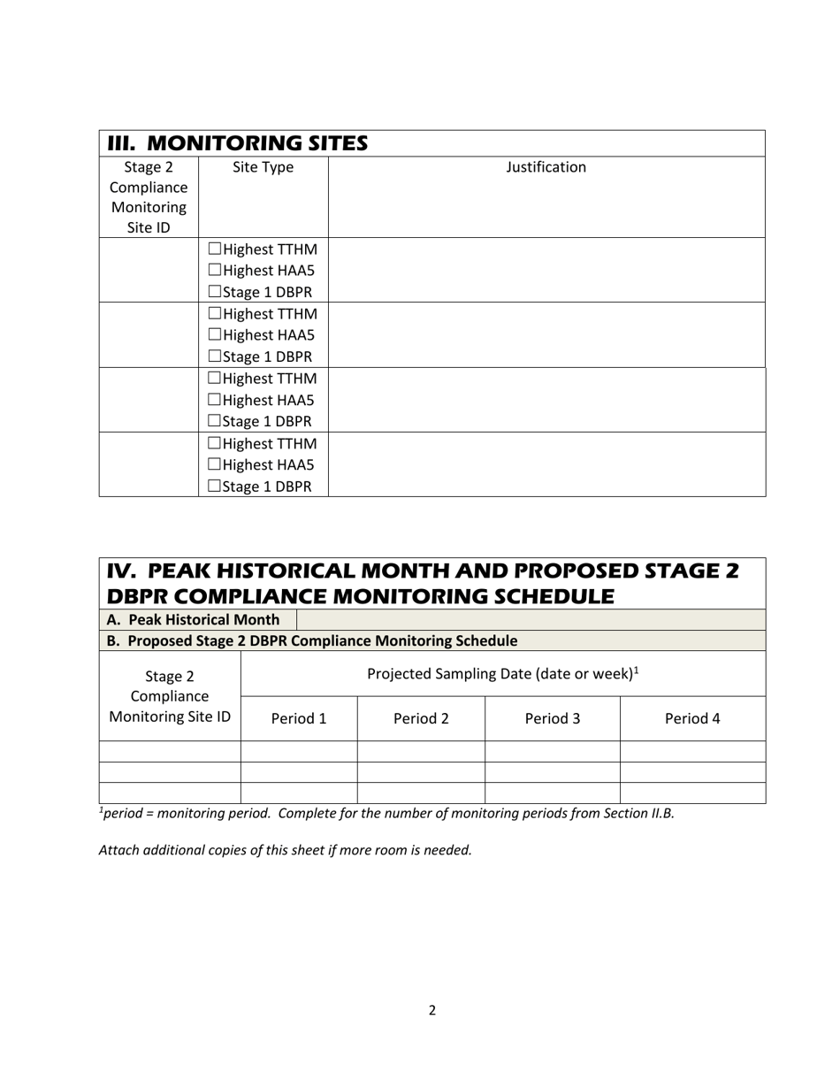 Stage 2 Disinfection Byproducts Sample Plan - Total Trihalomethane and Haloacetic Acids - Nevada, Page 2