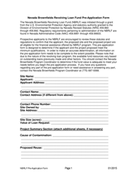 Document preview: Nevada Brownfields Revolving Loan Fund Pre-application Form - Nevada
