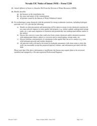 Form U210 Notice of Intent (Noi) - Uic General Permits for Groundwater Remediation (Long- and Short-Term) - Nevada, Page 3