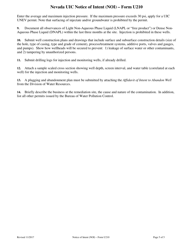 Form U210 Notice of Intent (Noi) - Uic General Permits for Groundwater Remediation (Long- and Short-Term) - Nevada, Page 5