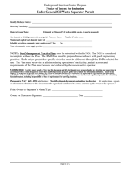 Notice of Intent for Inclusion Under General Oil/Water Separator Permit Gnv9800001 - Nevada, Page 2
