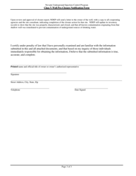Class V Well Pre-closure Notification Form - Nevada, Page 3