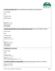 Change of Ownership Notification Form - Chemical Accident Prevention Program (Capp) - Nevada, Page 3