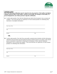 Change of Ownership Notification Form - Chemical Accident Prevention Program (Capp) - Nevada, Page 6