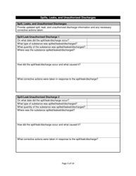 Mining Stormwater Annual Report Template - Nevada, Page 5