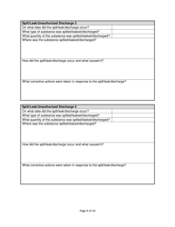 Mining Stormwater Annual Report Template - Nevada, Page 6