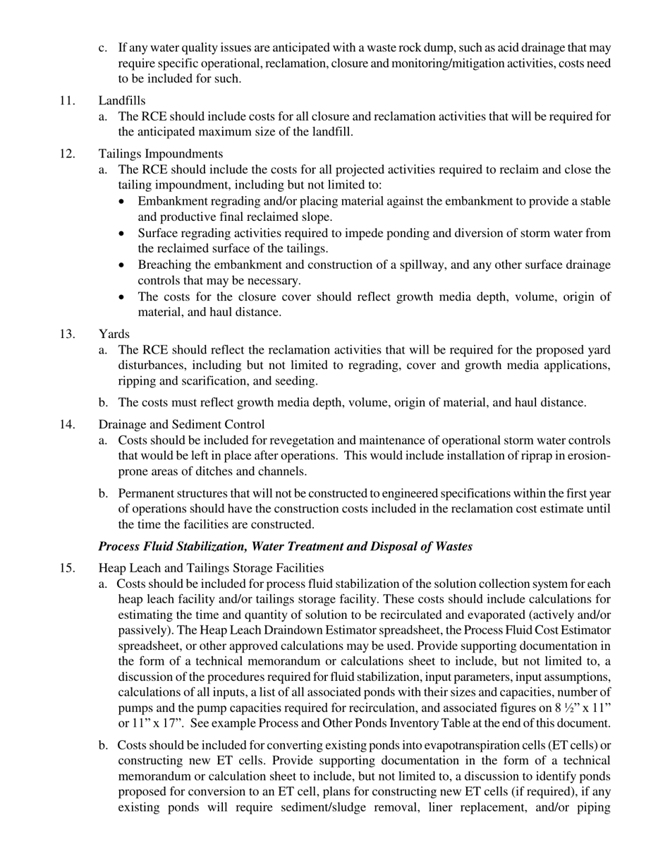 Reclamation Plan and Permit Application for a Mining Operation - Nevada, Page 14