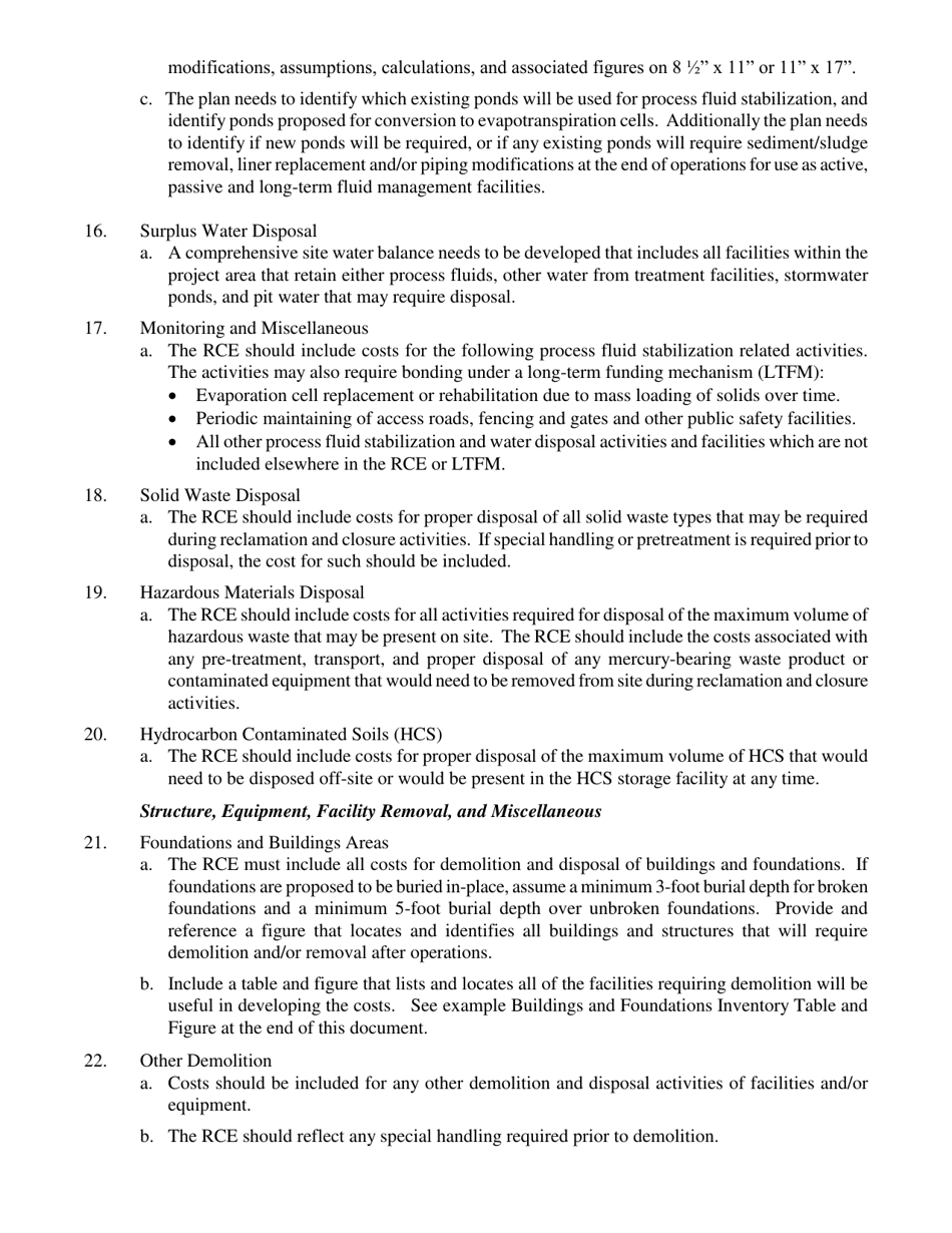 Reclamation Plan and Permit Application for a Mining Operation - Nevada, Page 15