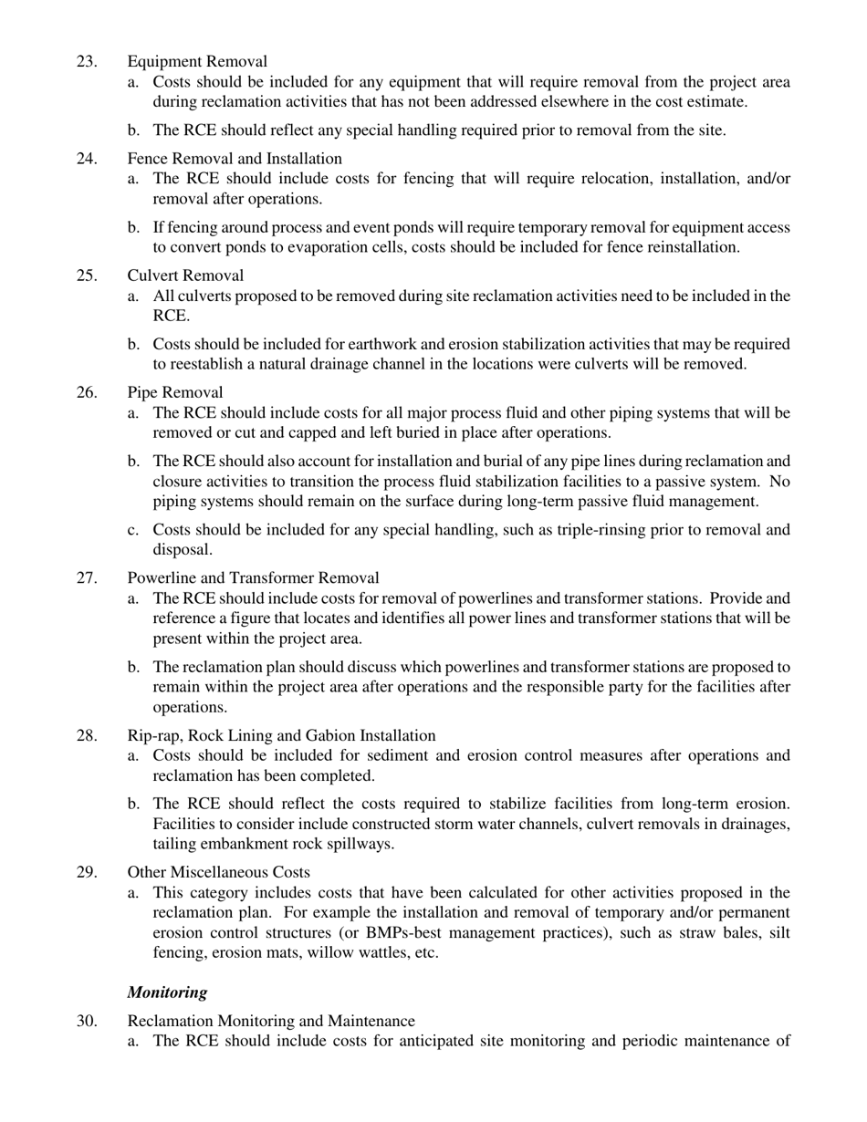 Reclamation Plan and Permit Application for a Mining Operation - Nevada, Page 16