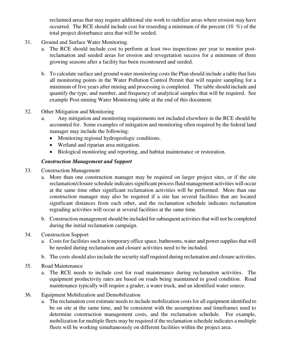 Nevada Reclamation Plan and Permit Application for a Mining Operation ...