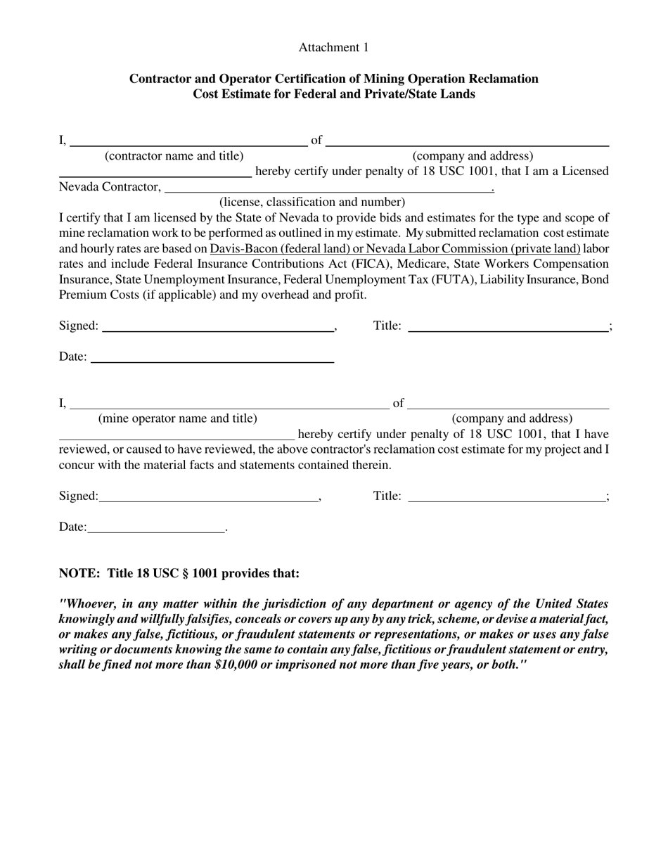 Reclamation Plan and Permit Application for a Mining Operation - Nevada, Page 23