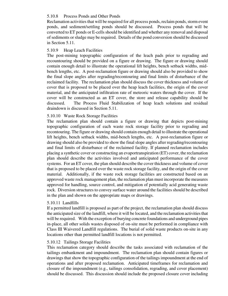 Reclamation Plan and Permit Application for a Mining Operation - Nevada, Page 8