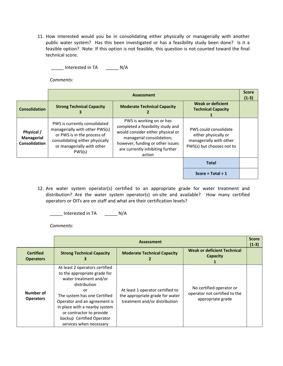 Technical, Managerial and Financial (Tmf) Capacity Survey for Public Water Systems (Pws) - Nevada, Page 10