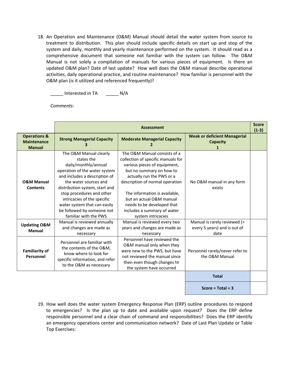 Nevada Technical, Managerial and Financial (Tmf) Capacity Survey for ...