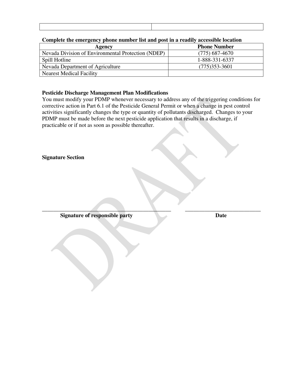 Pesticide Discharge Management Plan (Pdmp) - Draft - Nevada, Page 6