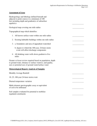 Application Requirements for Discharge or Infiltration Operations - Nevada, Page 2