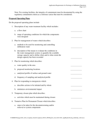 Application Requirements for Discharge or Infiltration Operations - Nevada, Page 4