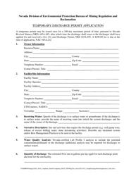 Temporary Discharge Permit Application - Nevada, Page 2
