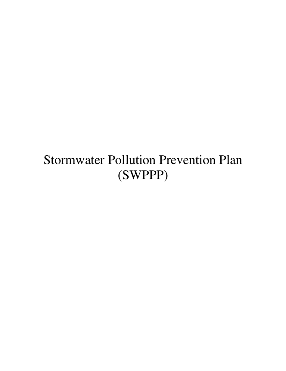 Stormwater Pollution Prevention Plan (Swppp) Template - Nevada, Page 1