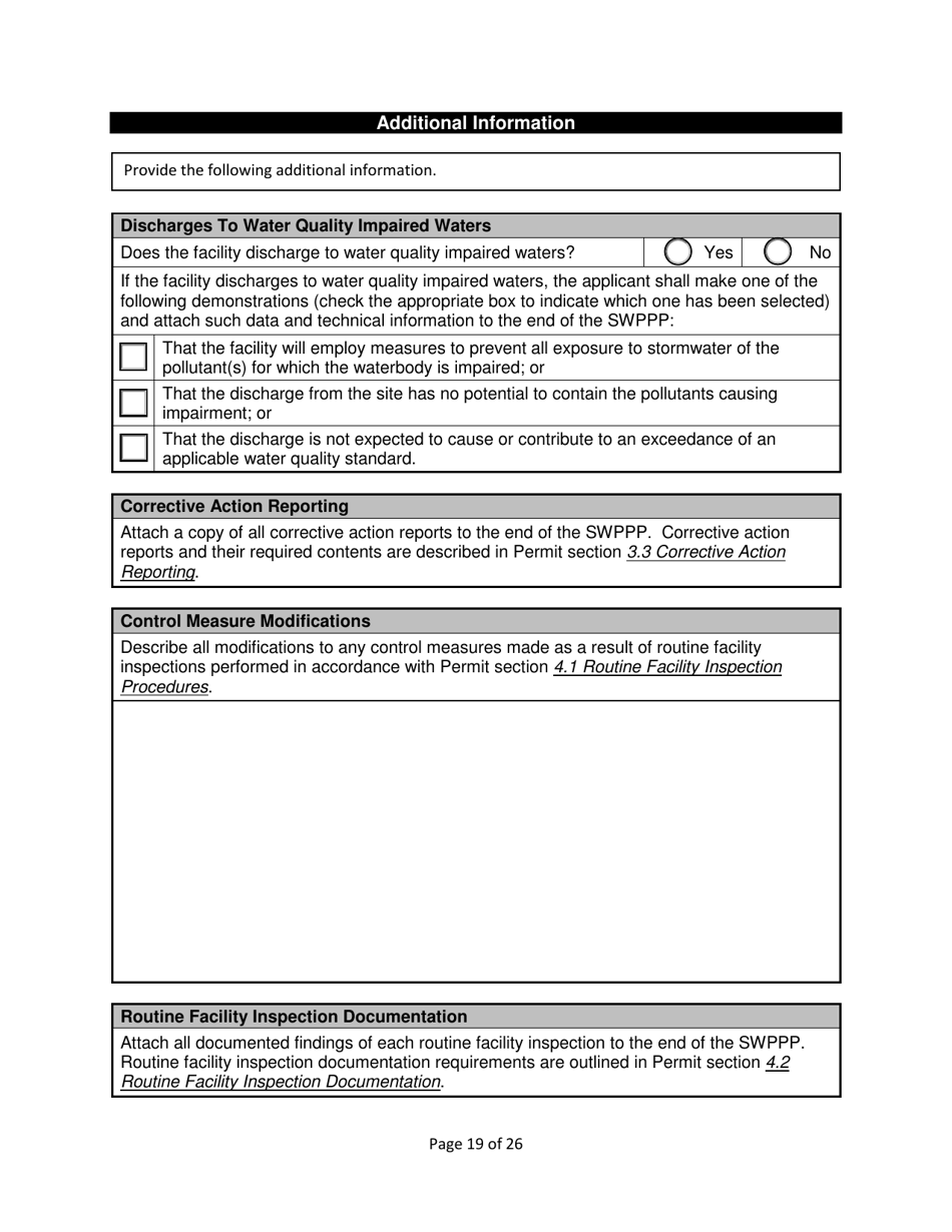 Stormwater Pollution Prevention Plan (Swppp) Template - Nevada, Page 21