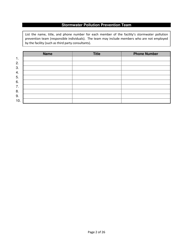 Stormwater Pollution Prevention Plan (Swppp) Template - Nevada, Page 4