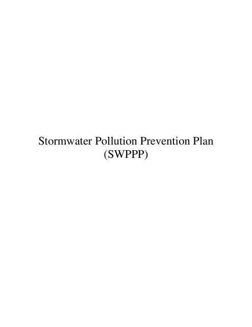 Stormwater Pollution Prevention Plan (Swppp) Template - Nevada
