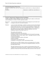 Waste Tire Hauler Registration Application - Nevada, Page 3