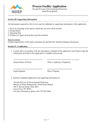 Process Facility Application - Nevada, Page 2