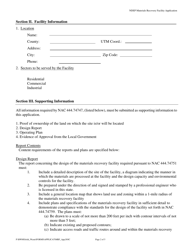Materials Recovery Facility Application - Nevada, Page 2