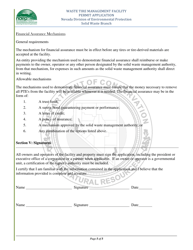 Waste Tire Management Facility Permit Application - Nevada, Page 5