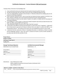 Document preview: Certification Statements - Contract Between Cem and Contractor - Nevada
