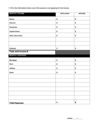 Personal Financial Questionnaire - Nevada, Page 2