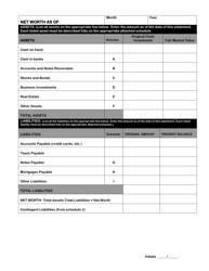 Personal Financial Questionnaire - Nevada, Page 4