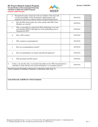 Form III Process Hazard Analysis Program Element Audit Checklist - Nevada, Page 6