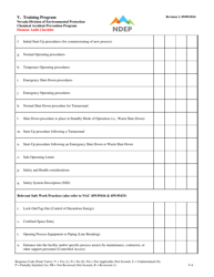 Form V Element Audit Checklist - Training Program - Nevada, Page 6
