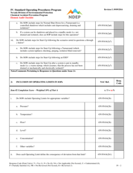 Form IV Element Audit Checklist - Standard Operating Procedures Program - Nevada, Page 2