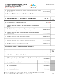 Form IV Element Audit Checklist - Standard Operating Procedures Program - Nevada, Page 3