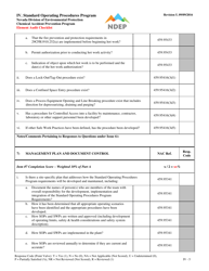 Form IV Element Audit Checklist - Standard Operating Procedures Program - Nevada, Page 5