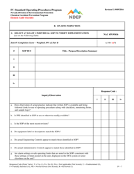 Form IV Element Audit Checklist - Standard Operating Procedures Program - Nevada, Page 7