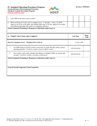 Form IV Element Audit Checklist - Standard Operating Procedures Program - Nevada, Page 9