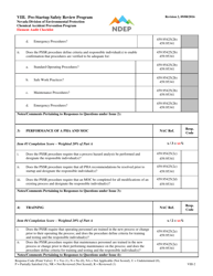 Form VIII Element Audit Checklist - Pre-startup Safety Review Program - Nevada, Page 2