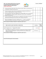 Form VIII Element Audit Checklist - Pre-startup Safety Review Program - Nevada, Page 5